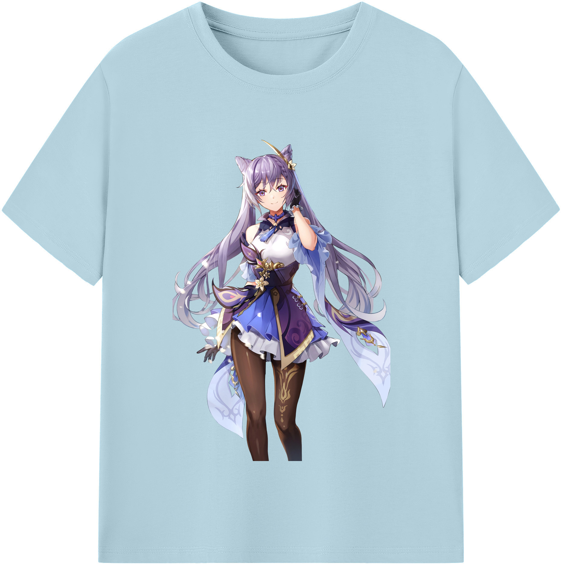 げんし神 刻晴 こくせい genshin Kokusei 綿100％半袖Tシャツ（フロントプリント）